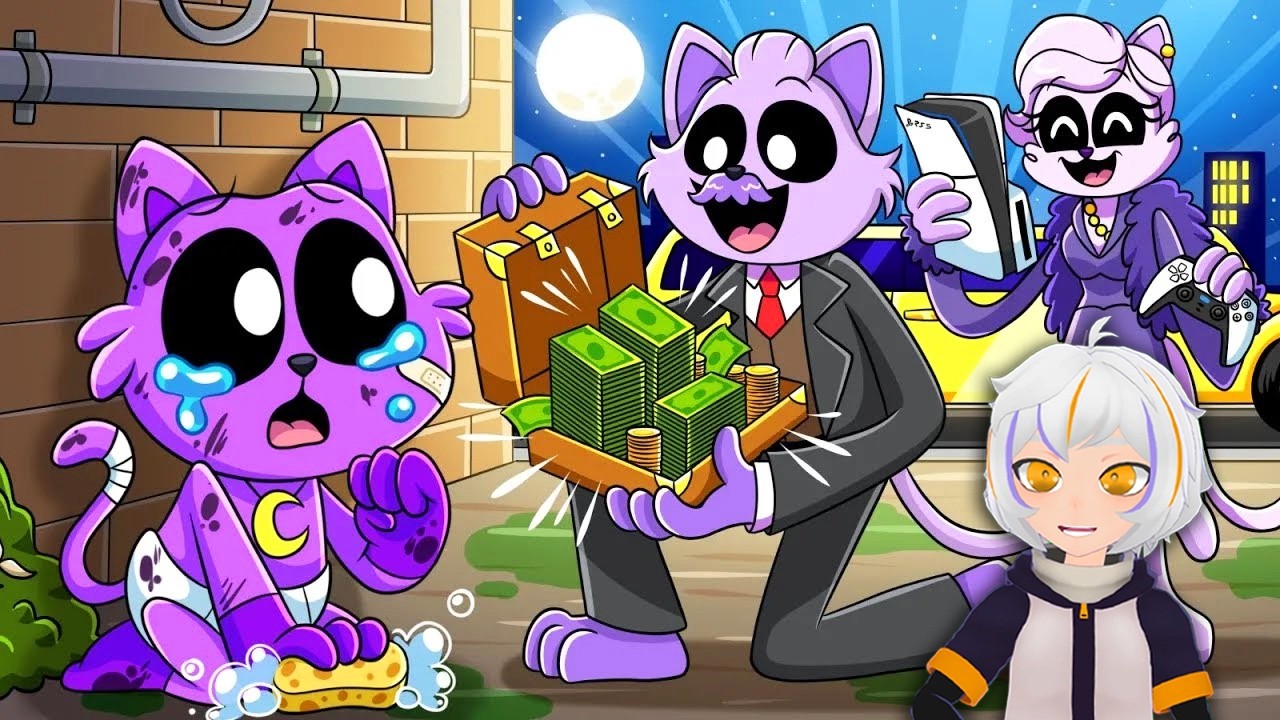 ¡CATNAP ADOPTADO POR TRILLONARIOS! Poppy Playtime | ChuyMine REACCIONA a Hornstromp en Español