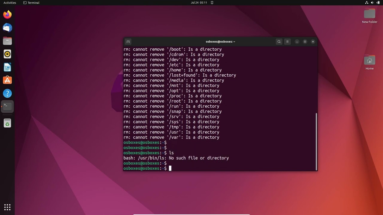 how to delete the Entire Ubuntu operating system in one command