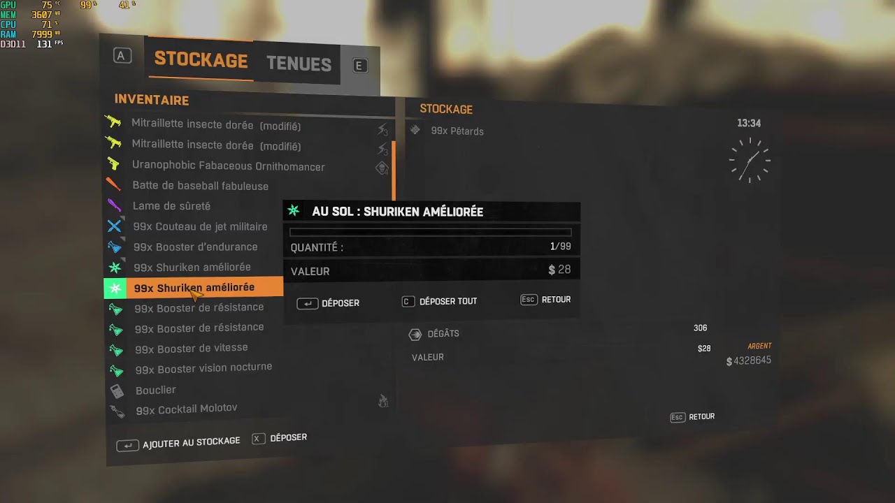 DYING LIGHT SESSION CAUCHEMAR GAMEPLAY Radeon RX570