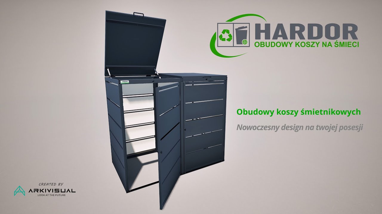 HARDOR  prezentacja obudowy koszy + paleta kolor&oacute;w RAL