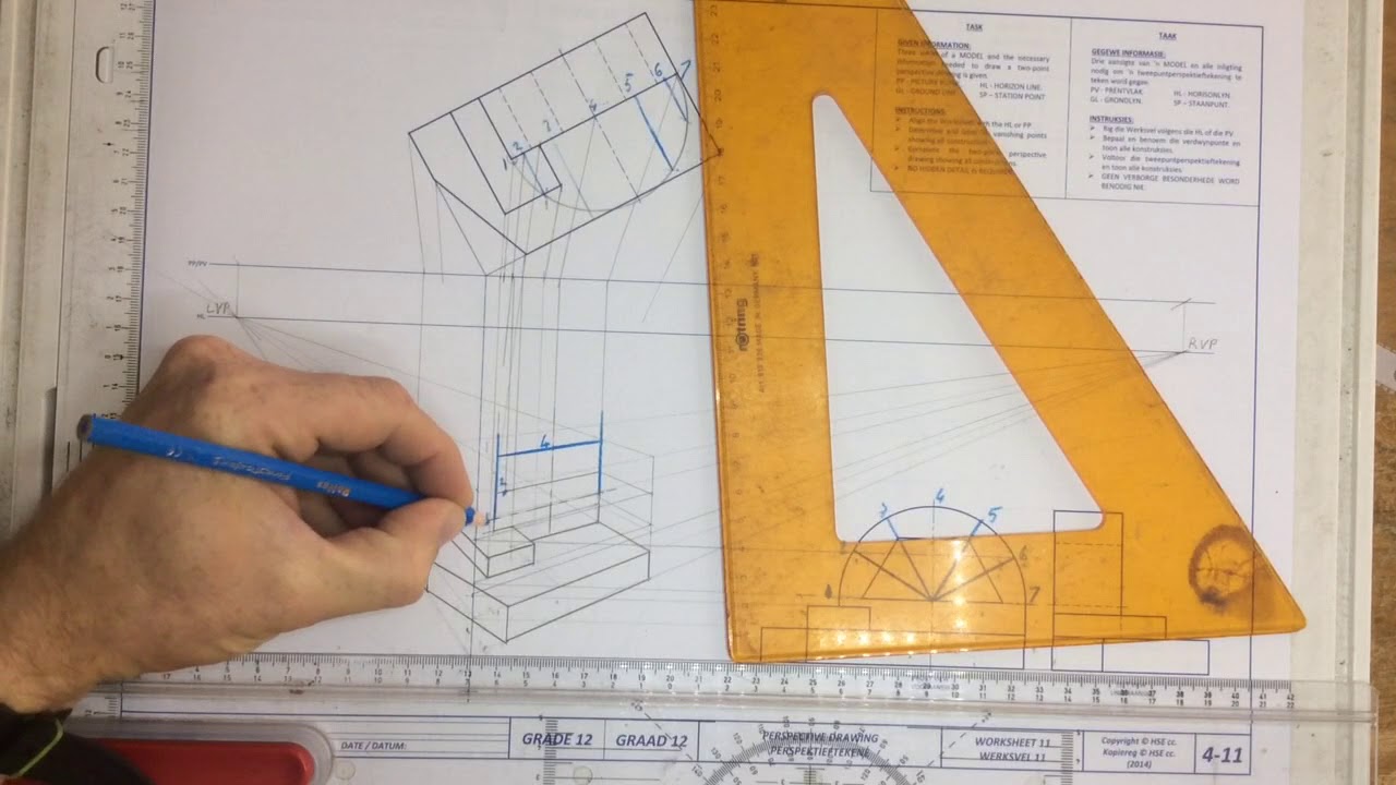 Two point perspective circle
