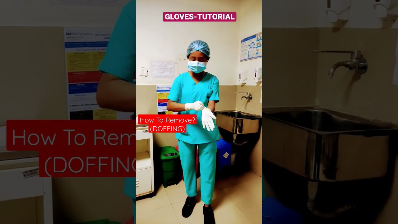 EASY GLOVES TUTORIAL- WEAR AND REMOVE. #health #hospital #Nurses #gloving #infection