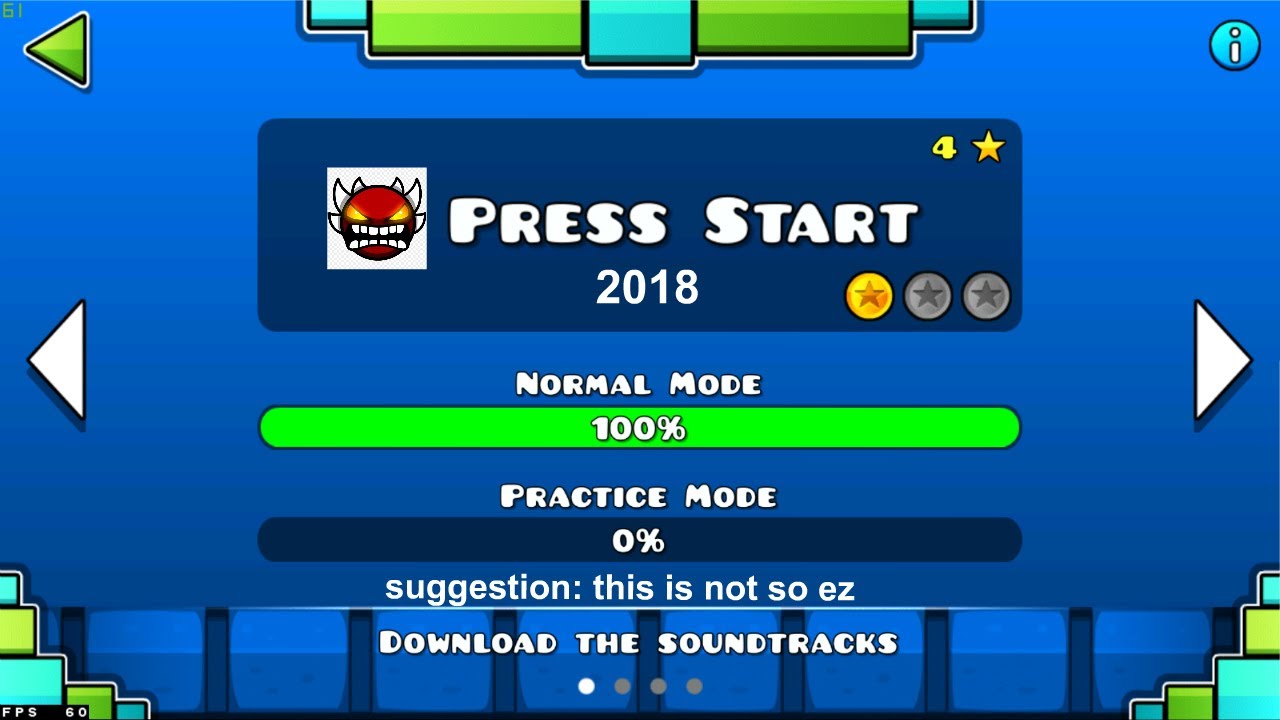 PRESS START 2018 😈| Geometry Dash #geometrydash