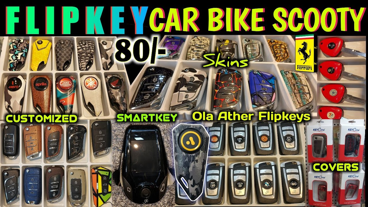 Flipkey For Car Bike Scooty ₹80/- | Ola, Ather Flipkeys | Smart Key, Key Cover, Skins #CarFlipkey