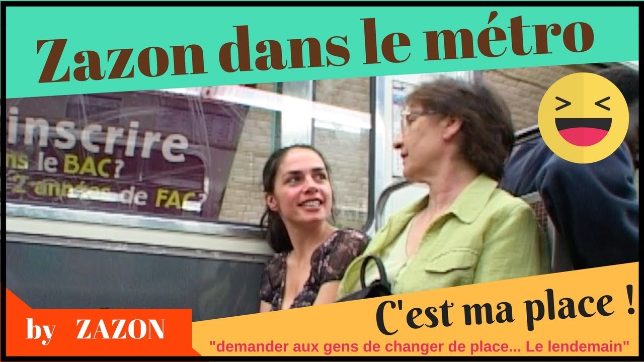 Caméra cachée/ zazon dans le métro/ C'est ma place
