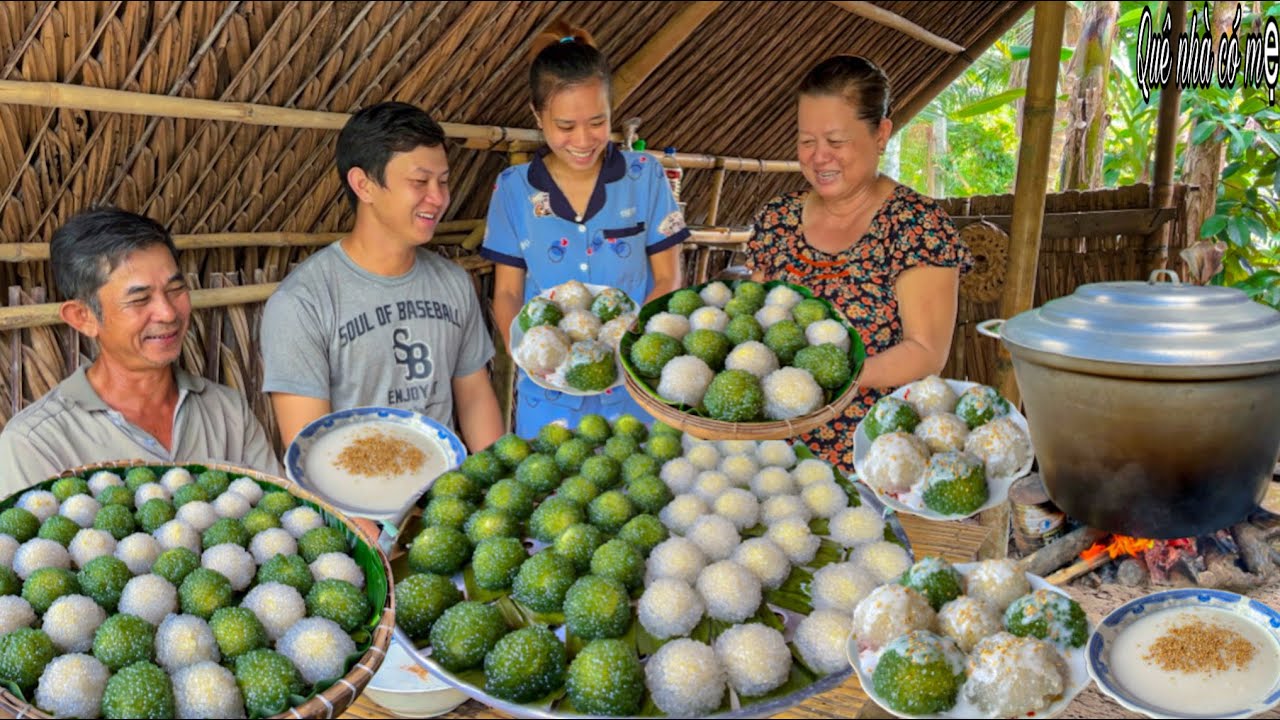 Bánh Bột Báng Đậu Xanh, Lá Dứa | Hương Vị Bánh Quê Mẹ Làm || western country cake