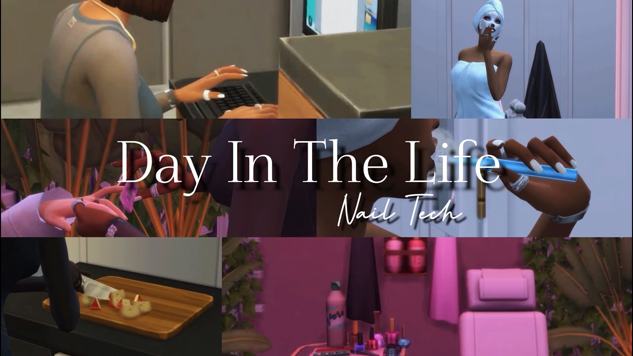 Day In The Life Of A Nail Tech | The Sims 4 Vlog