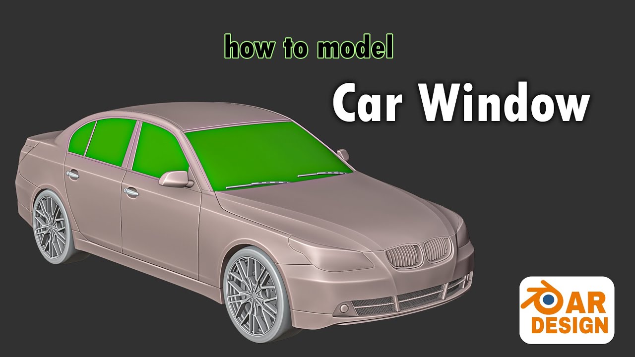 Car 3D modeling | how to make car window in blender | b3d car design
