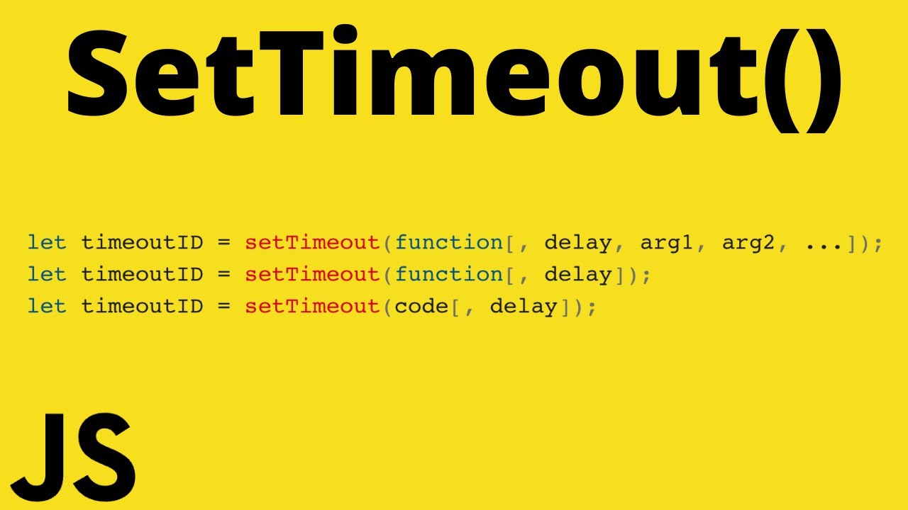 Как использовать SetTimeout в JavaScript