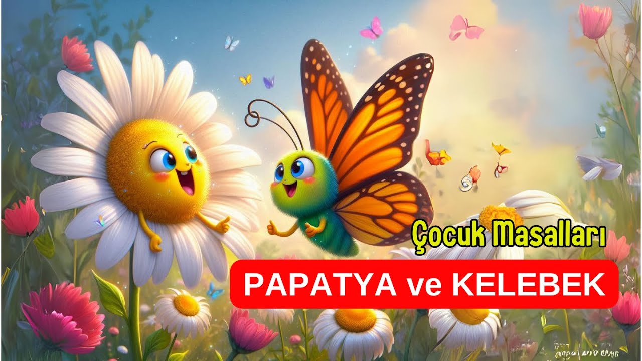 papatya ve kelebek,papatya masalları,kelebek masalları,Türkçe masallar,Türk masalları, uyku masallar