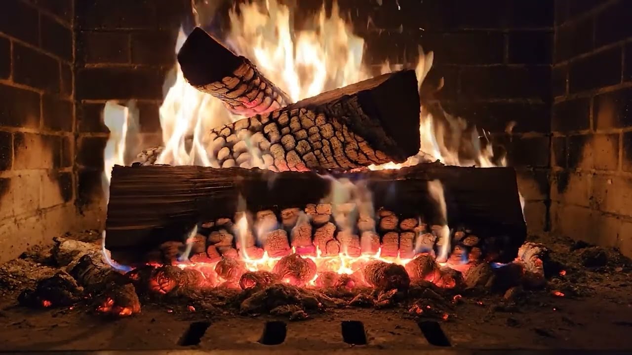 Classic Fireplace 🔥 Dense Crackling Fire for Sleep, Relaxation & Focus (3 Hours Seamless Loop)