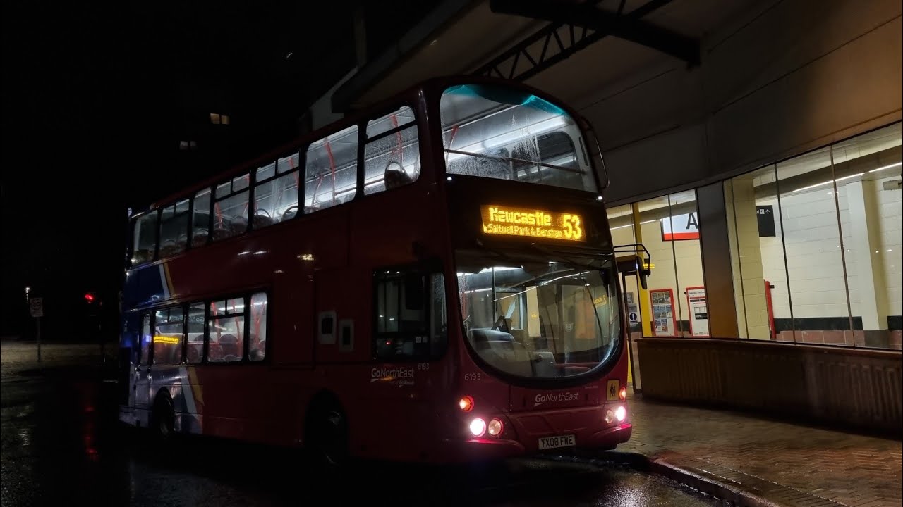 COVERING: Route 53 | YX08FWE/6193 - Go North East: Volvo B9TL/Wright Eclipse Gemini