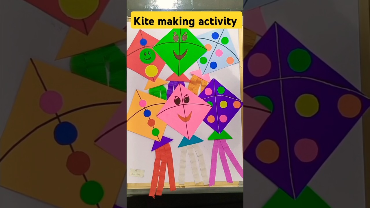 Paper kite craft | Kite making activity | Lohri Craft ideas | #makarsankranti #kites #papercraft