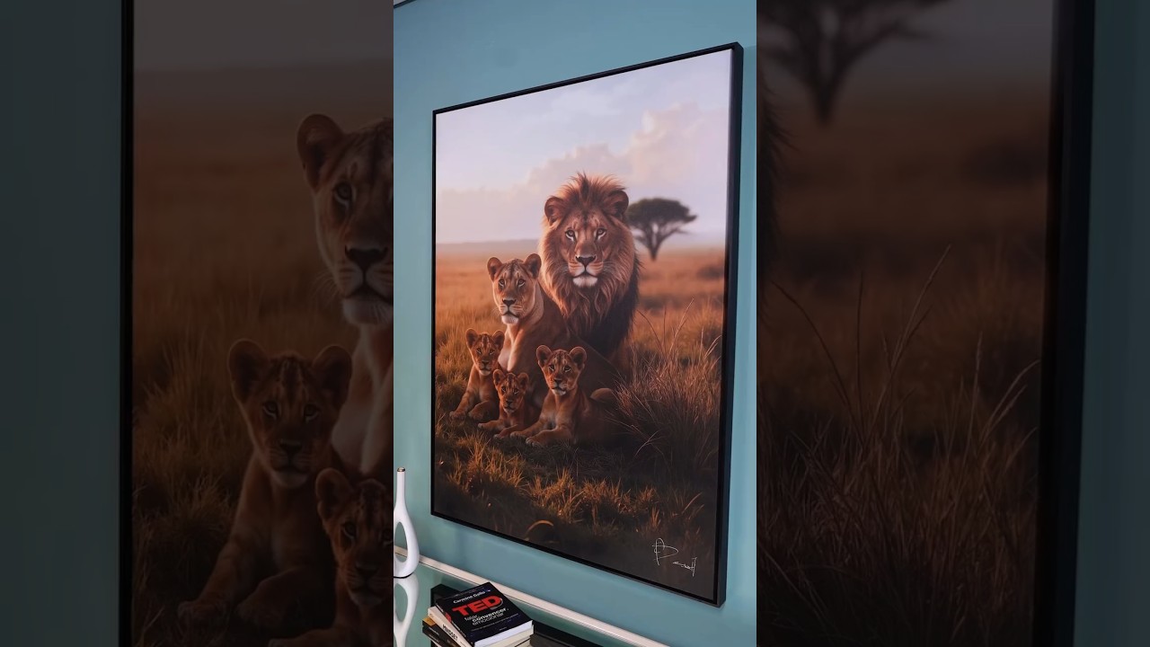 🦁 The Lion Family | Strength, Protection & Unity – Art That Inspires ❤️
