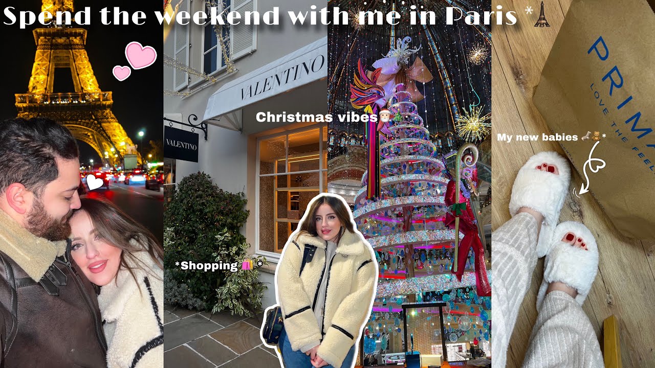 WEEKEND WITH ME IN PARIS🎅🏻🎄: دوزو معايا الويكاند في باريس/أجواء السنة الجديدة🪄/مشترياتي🛍️