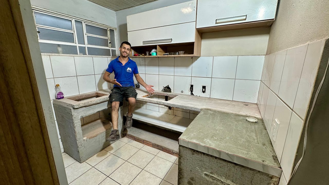 Como fazer bancada de porcelanato