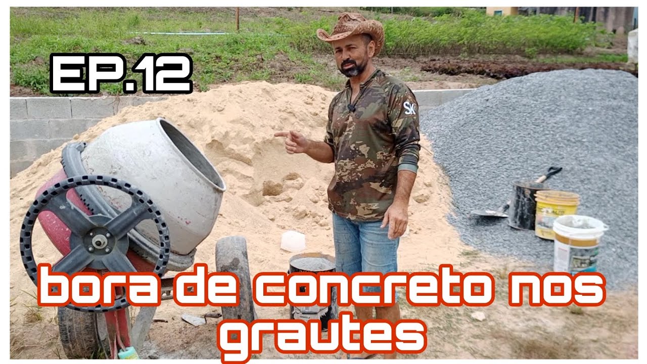 tijolo ecológico GUARAREMA  ep.12 fazendo concreto e muita chuva