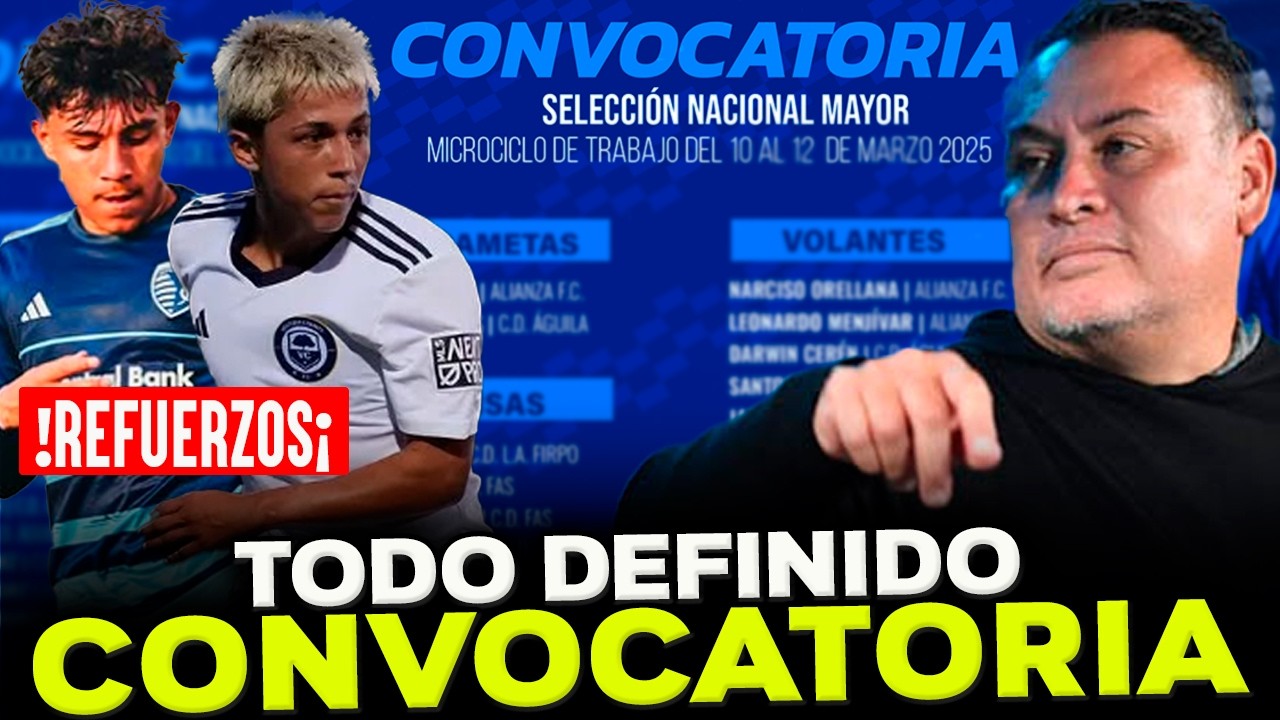 1️⃣ 📢 CONVOCATORIA FINAL SUB-20: 8 Legionarios en la Lista para el Premundial 🇸🇻🔥