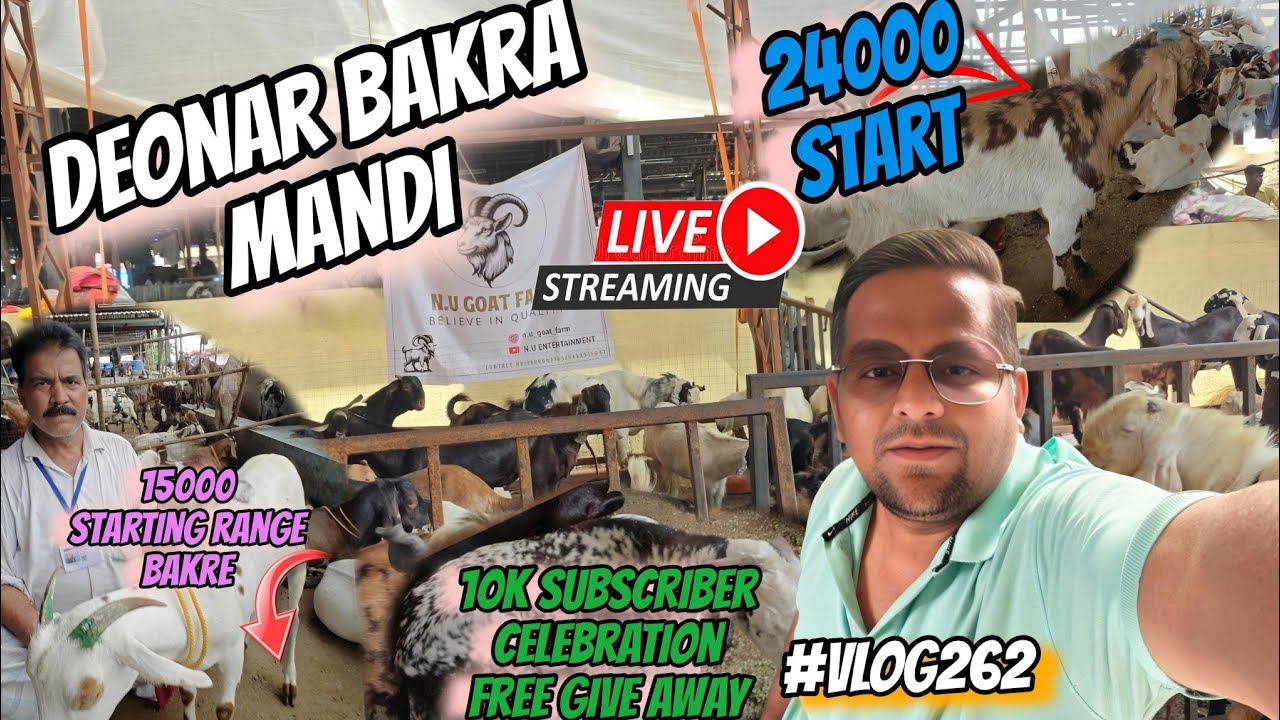 Deonar Bakra Mandi  || latest updated Give away from UN Goat Farm on completion 10K subscriber 🤫