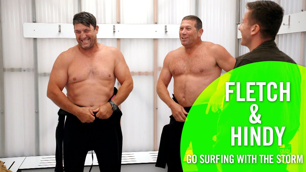 Fletch & Hindy go surfing with the Melbourne Storm