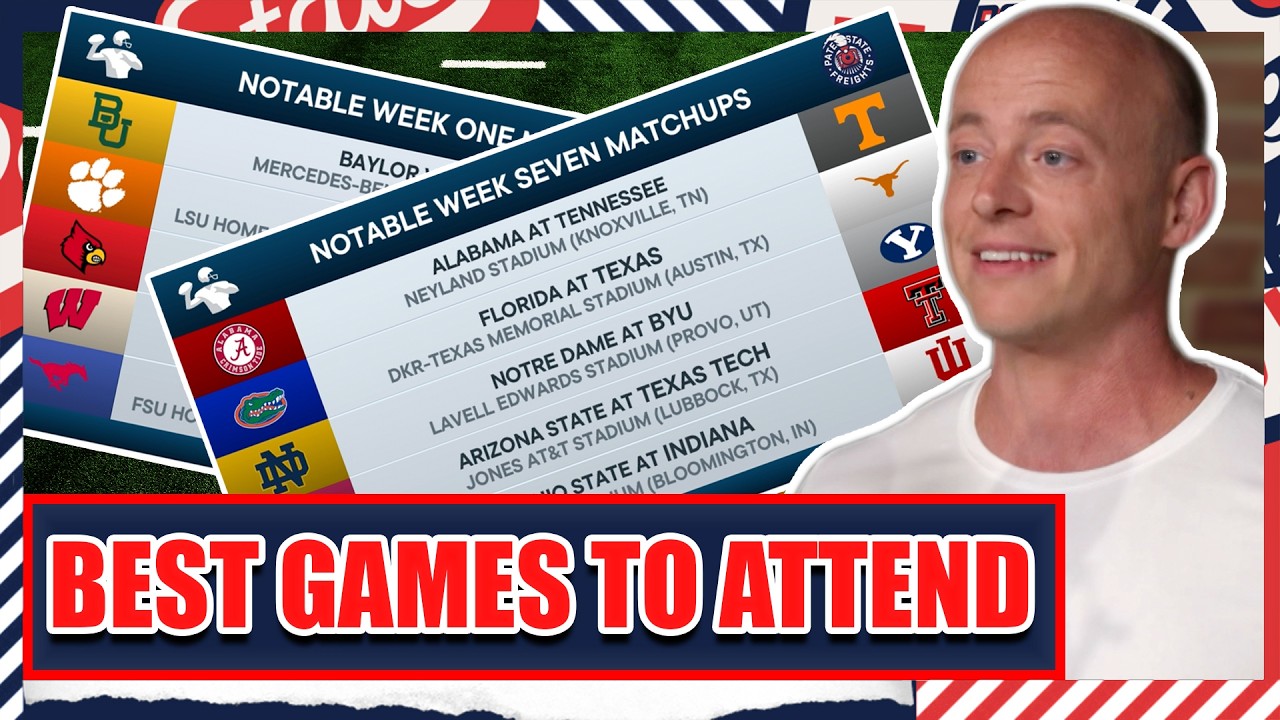 Best CFB Games EACH Week...Tour Schedule Draft - Josh Pate's College Football Show