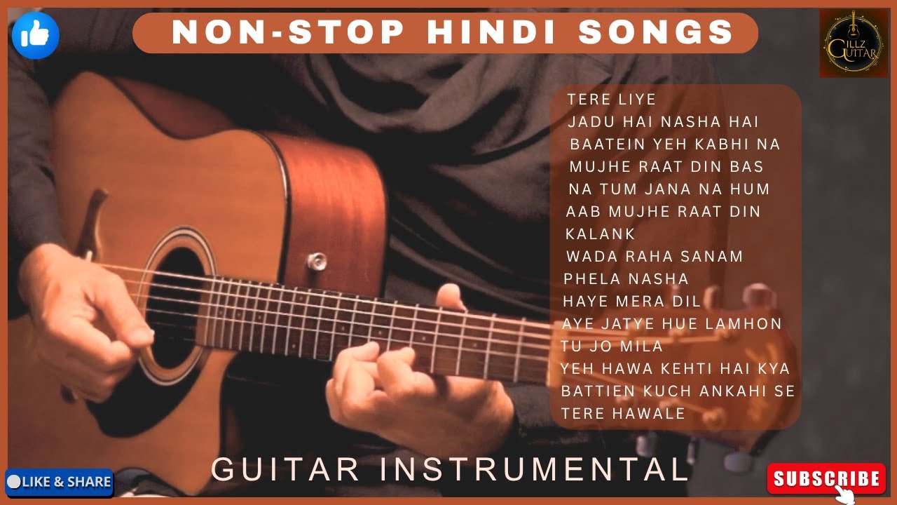 BEST HINDI SONGS #instrumental #guitar #music #india #bollywood #bollywoodsongs #hindi #hindisong