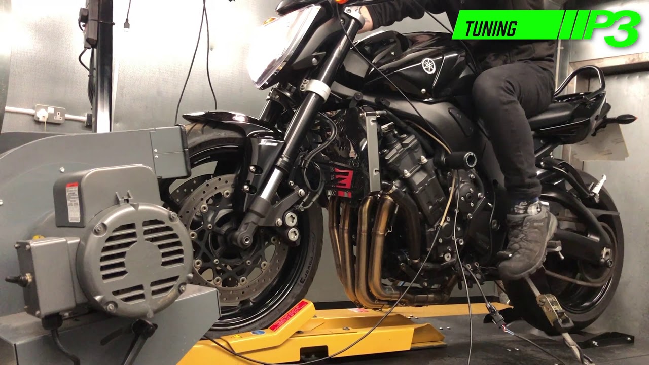 Yamaha FZ1 Full Custom Power commander mapping with ECU flash, K&N air filter with  Race fit silence