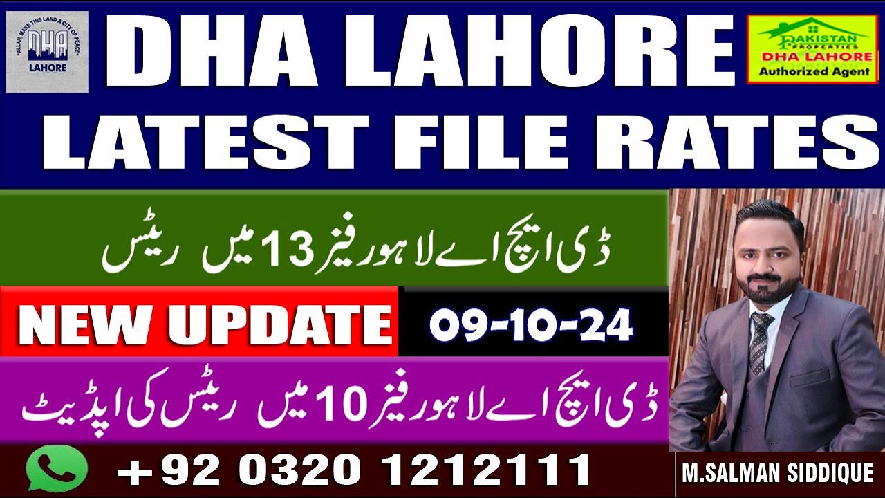 DHA Lahore Latest File Rates Update| DHA Lahore Today's Rate
