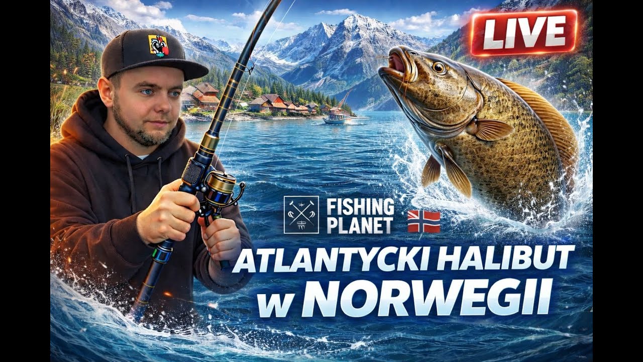 🔴LIVE 🎣 FARMIE LEVEL! | Halibut Atlantycki – Norwegia