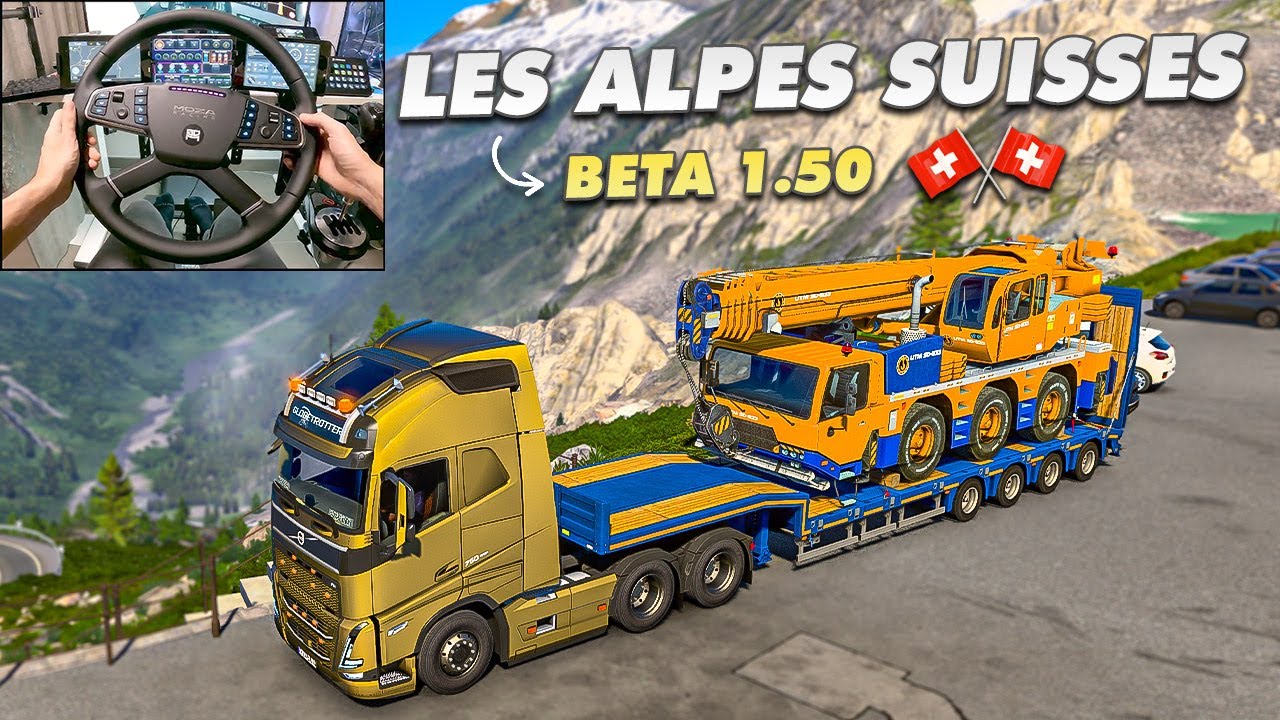🚨VUES VERTIGINEUSES DANS LES ALPES SUISSES - BETA 1.50 (Euro Truck Simulator 2)