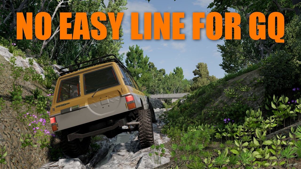 BeamNG: Nissan Patrol GQ vs Rocks, River and Mud | East Coast Map