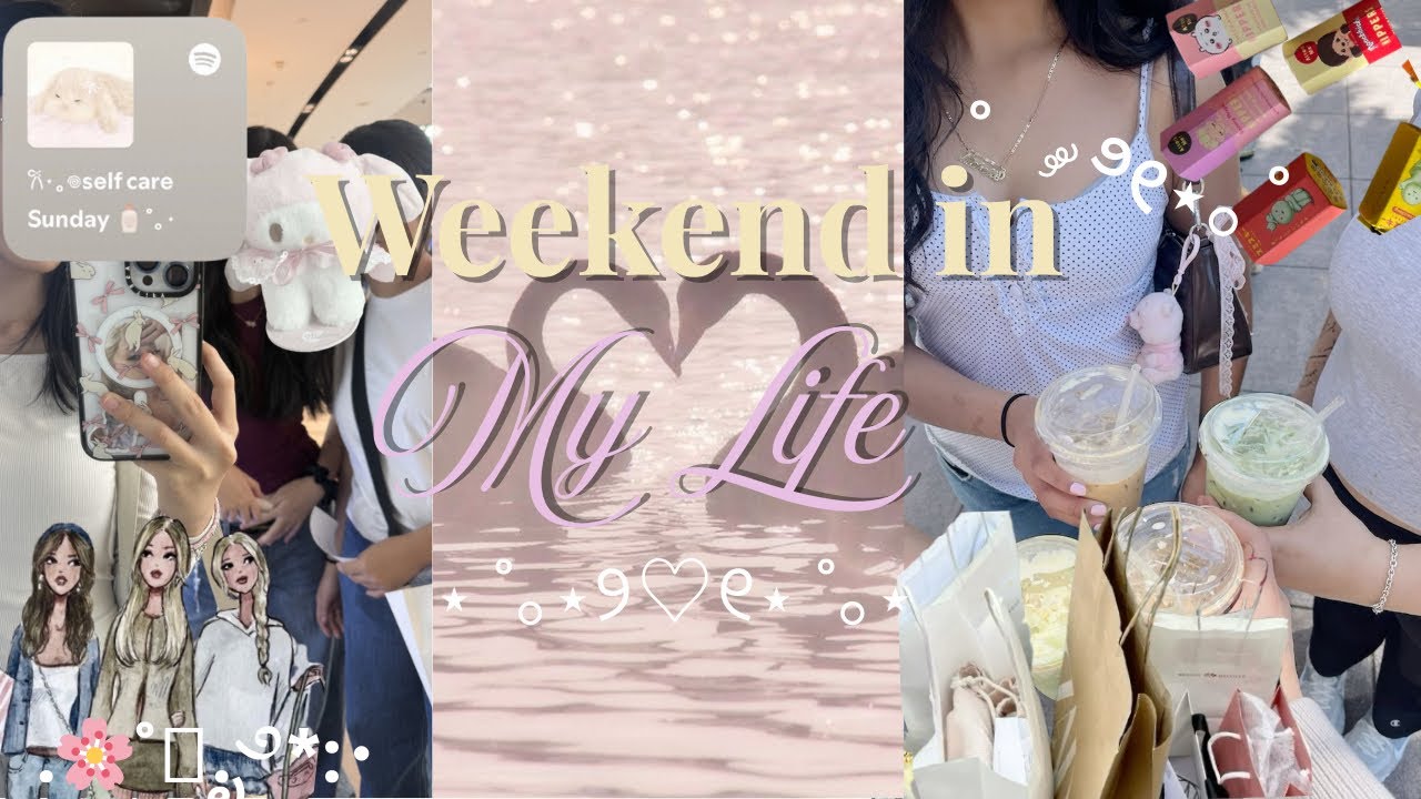 Weekend in my life♡| gift exchange w friends| blind box unboxing| photobooth | studying🛍️🌸💗