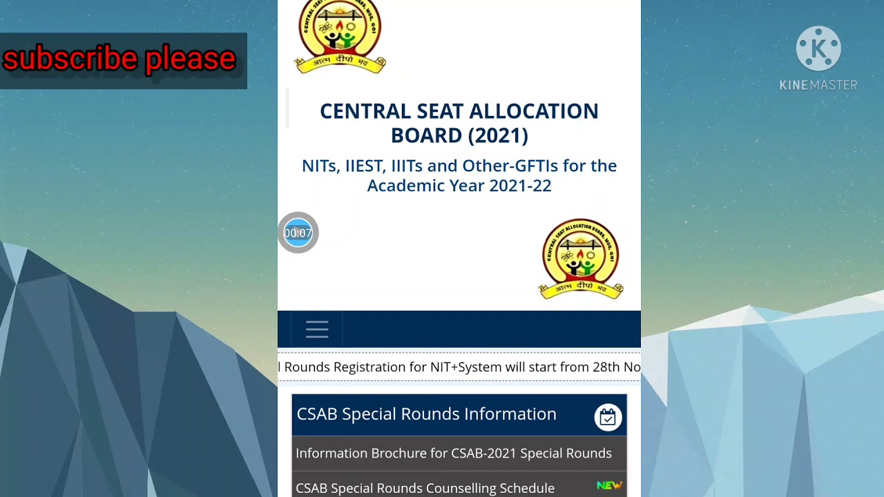 Notification Regarding Category Change in CSAB rounds