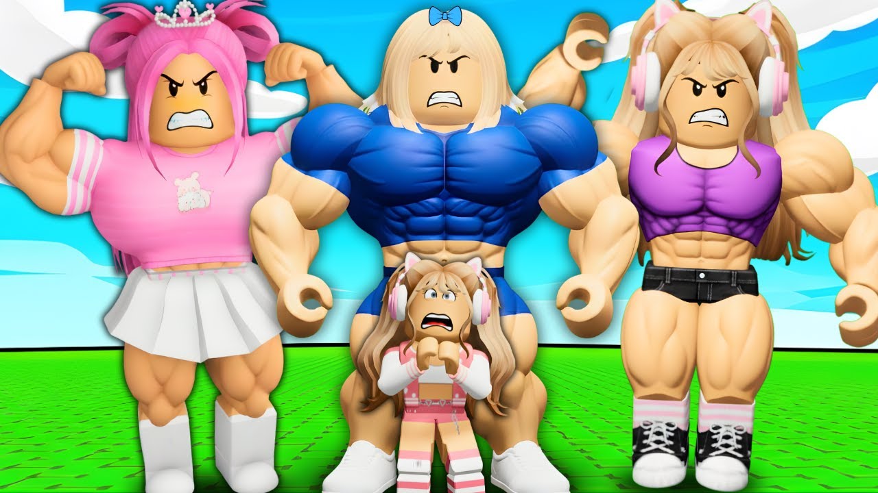 TODAS as MINHAS FILHAS FICARAM MUSCULOSAS no ROBLOX!