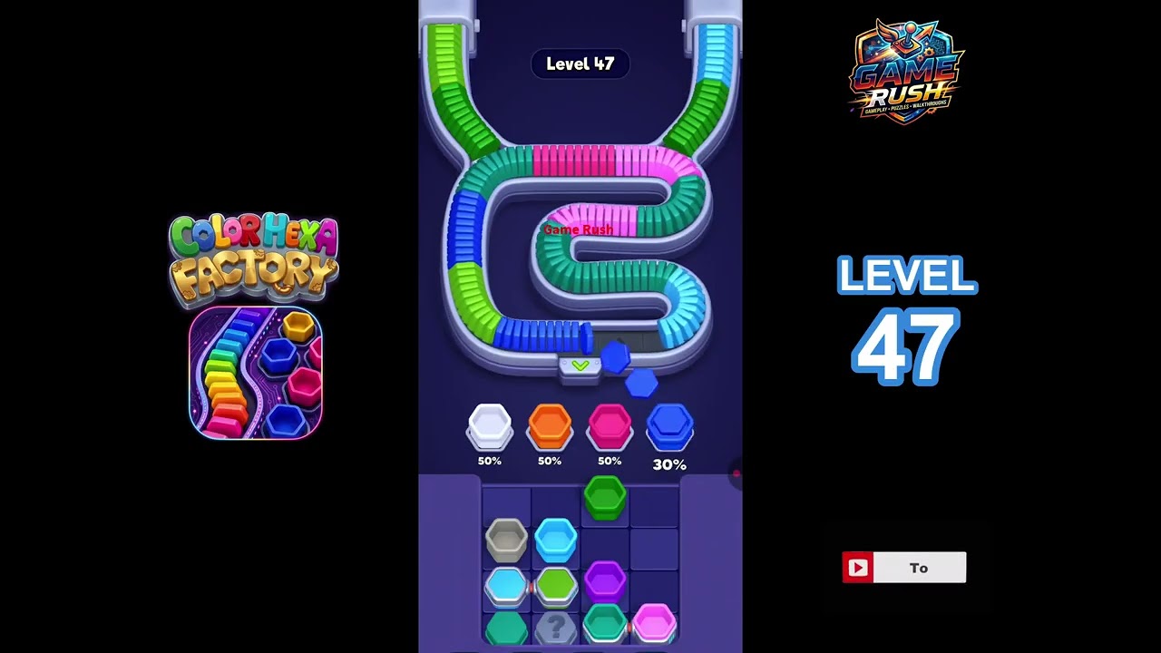 Color Hexa Factory Level 47 Walkthrough & Solution