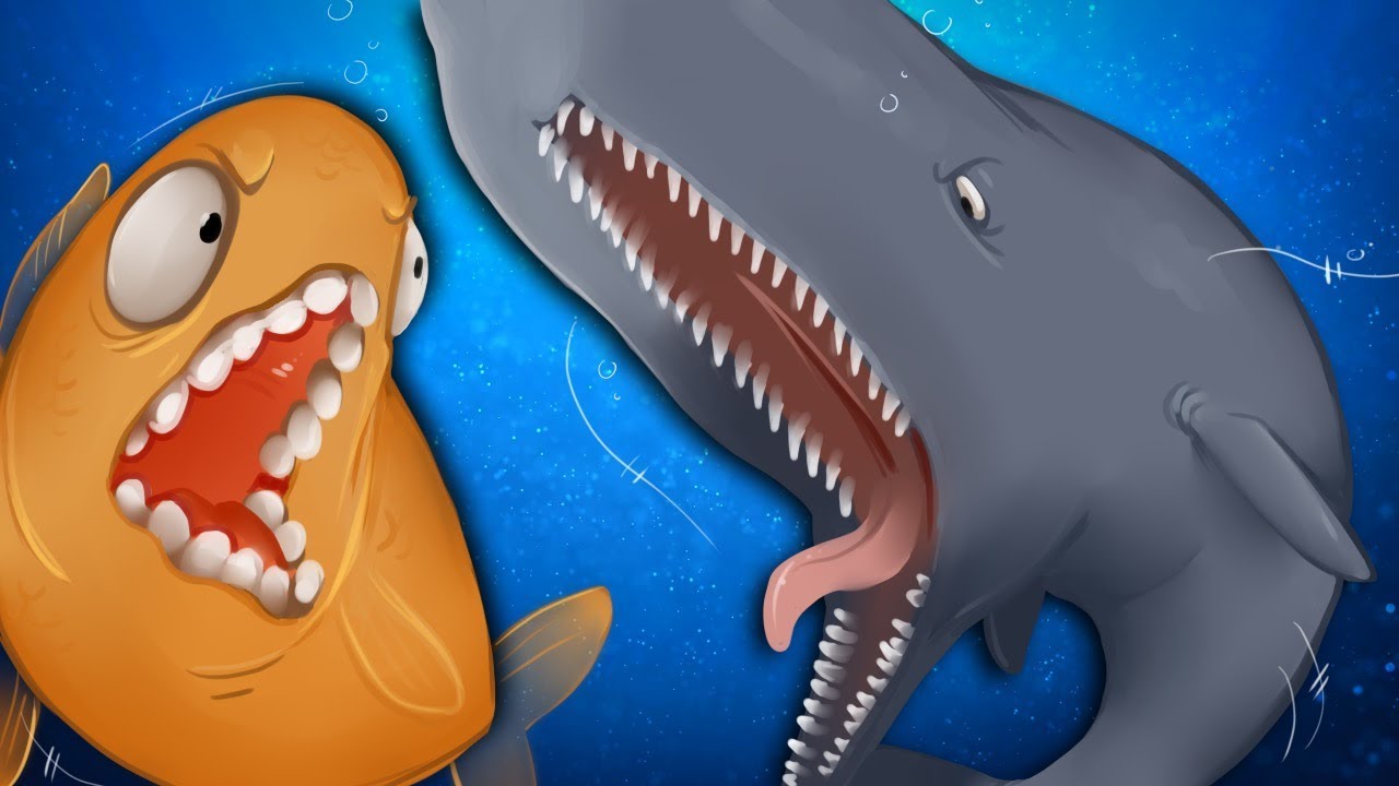 GOLD FISH VS HUGE SPERM WHALE!! Tasty Blue Full Game And Walkthrough