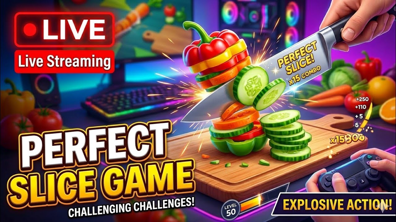 Perfect Slice Game 🔪🍉 Live | Satisfying Cutting Gameplay 