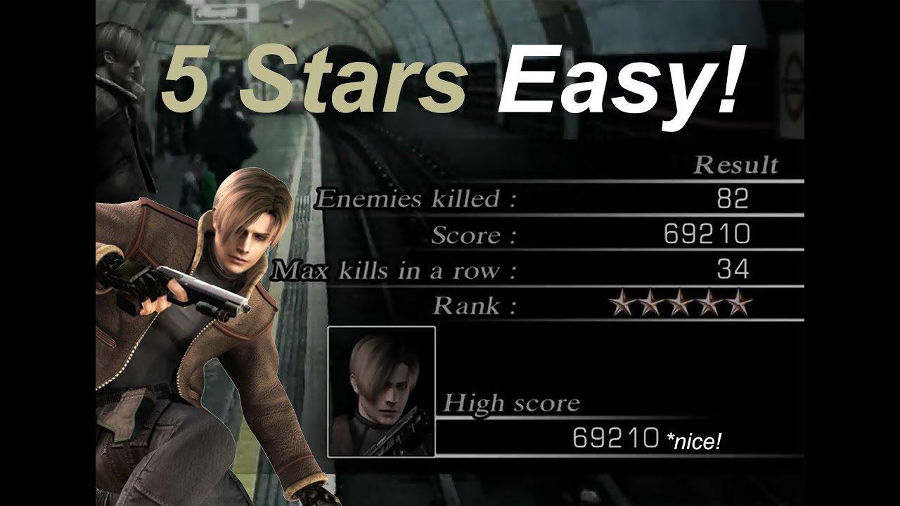 Get 5 Stars with Leon on the Castle | Easy No Skill Required | RE4 Resident Evil 4 Mercenaries
