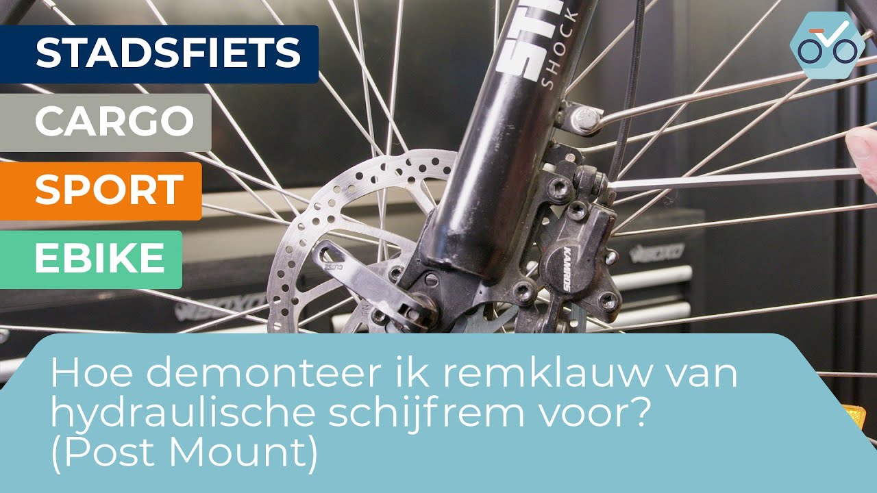 Hoe demonteer ik de remklauw van hydraulische schijfrem voor? (post mount) *222