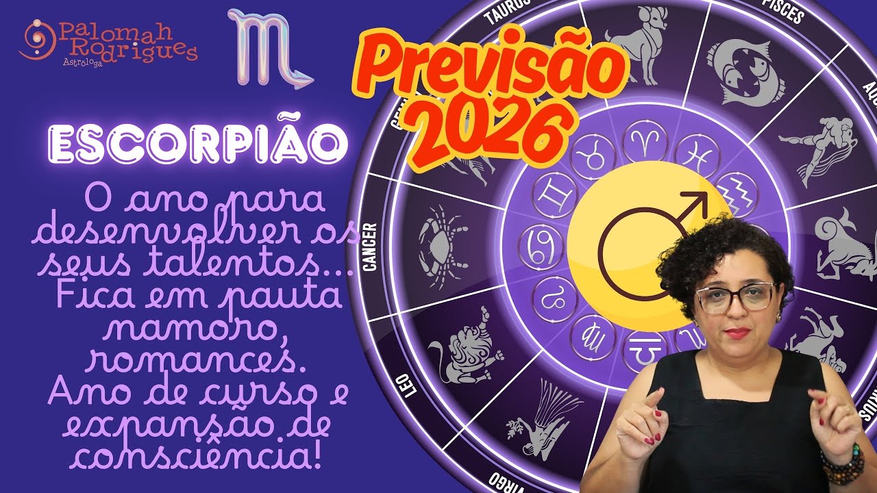 Previsões para o ano de 2026 - Escorpião ♏- Desenvolva seus talentos!