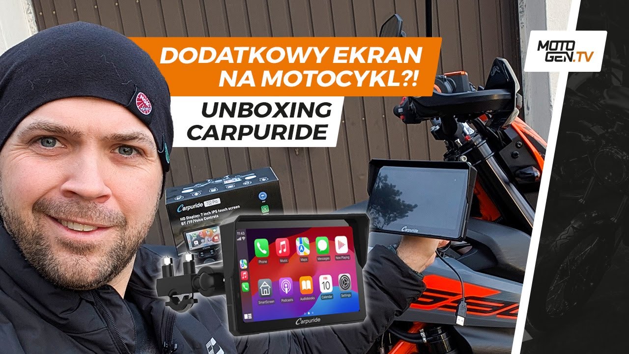 Po co komu dodatkowy wyświetlacz na motocykl? Unboxing Carpuride W702 Pro z Android Auto / CarPlay