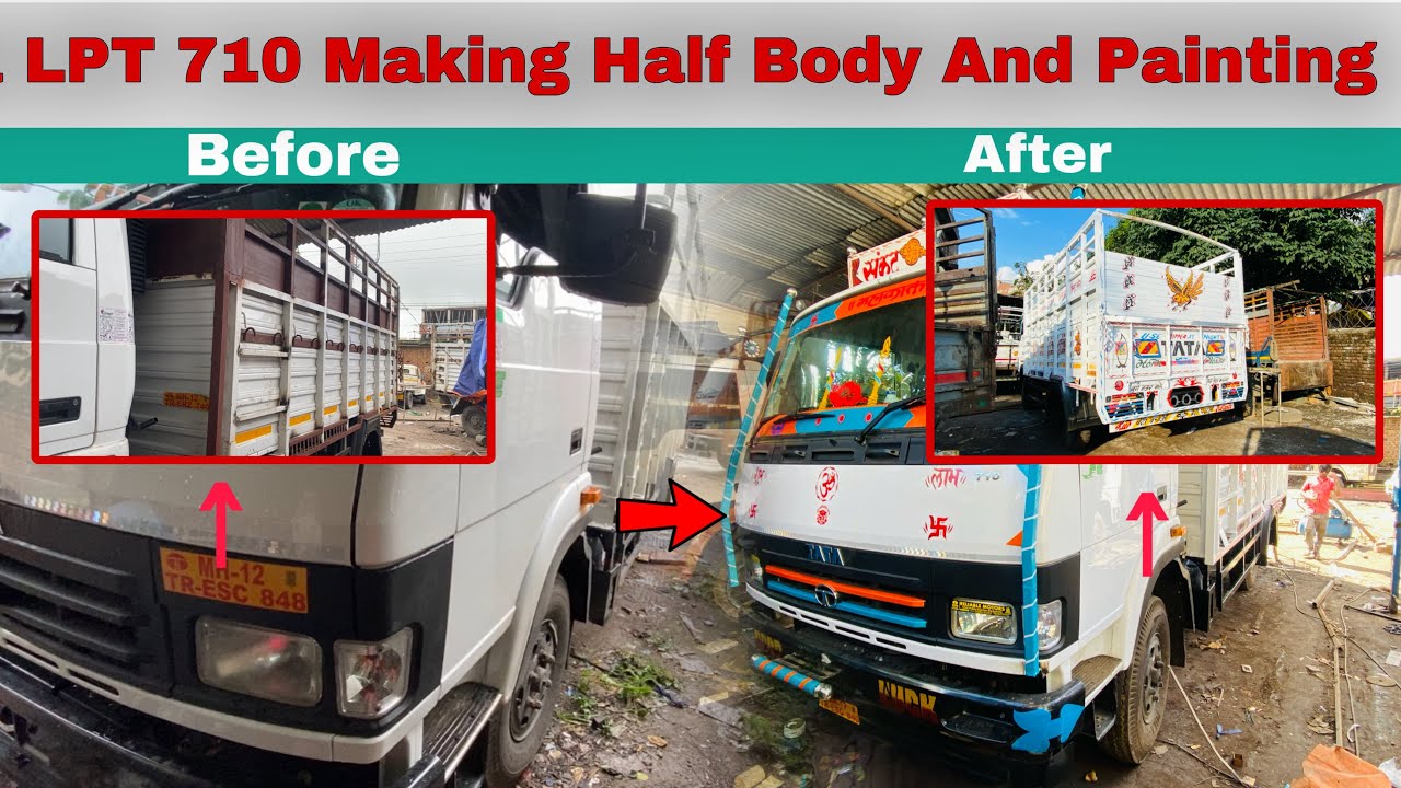 New Tata LPT 710 Make Half Body In 2023 | Tata 710 Truck Paint Process | Till Half Body To Paint