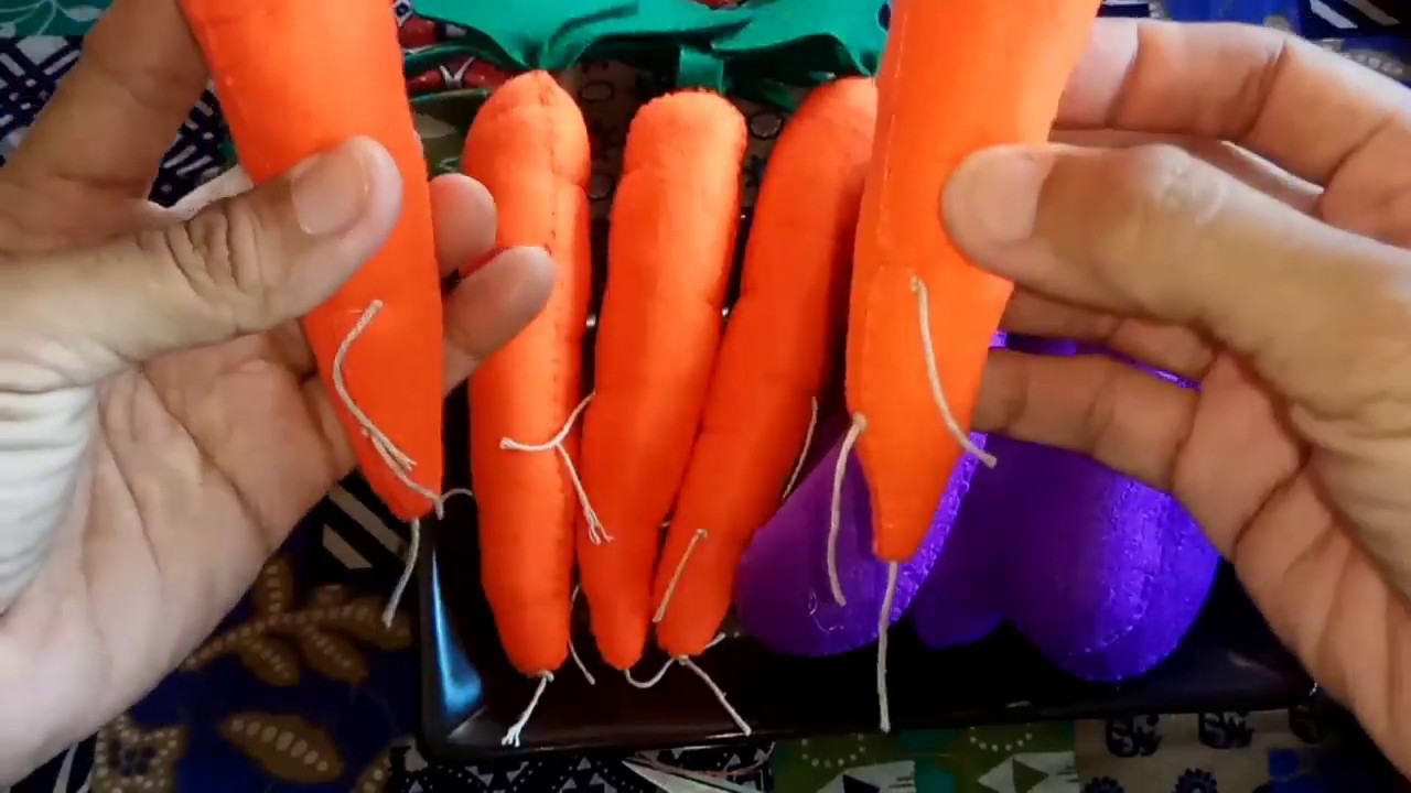 DIY How To Make a Felt Carrot - Tutorial Craft For Kids No Glue
