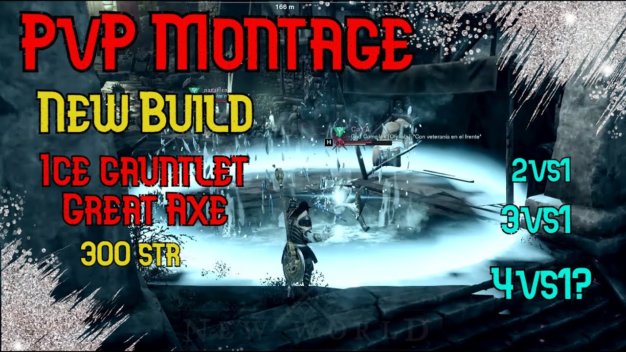 New Build Ice Gauntlet / Great Axe | PvP Montage | NEW WORLD