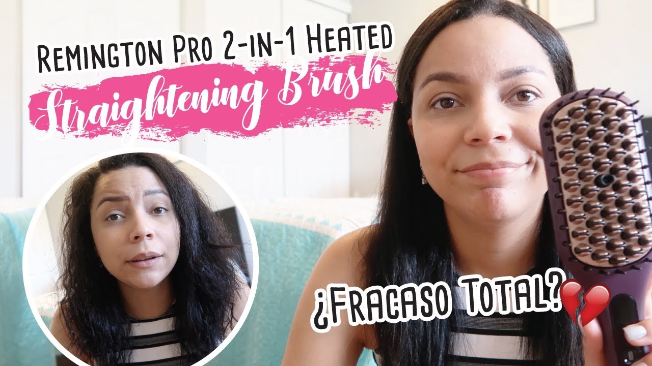 #REVIEW - Remington Pro 2-in-1 Heated Straightening Brush en pelo rizo