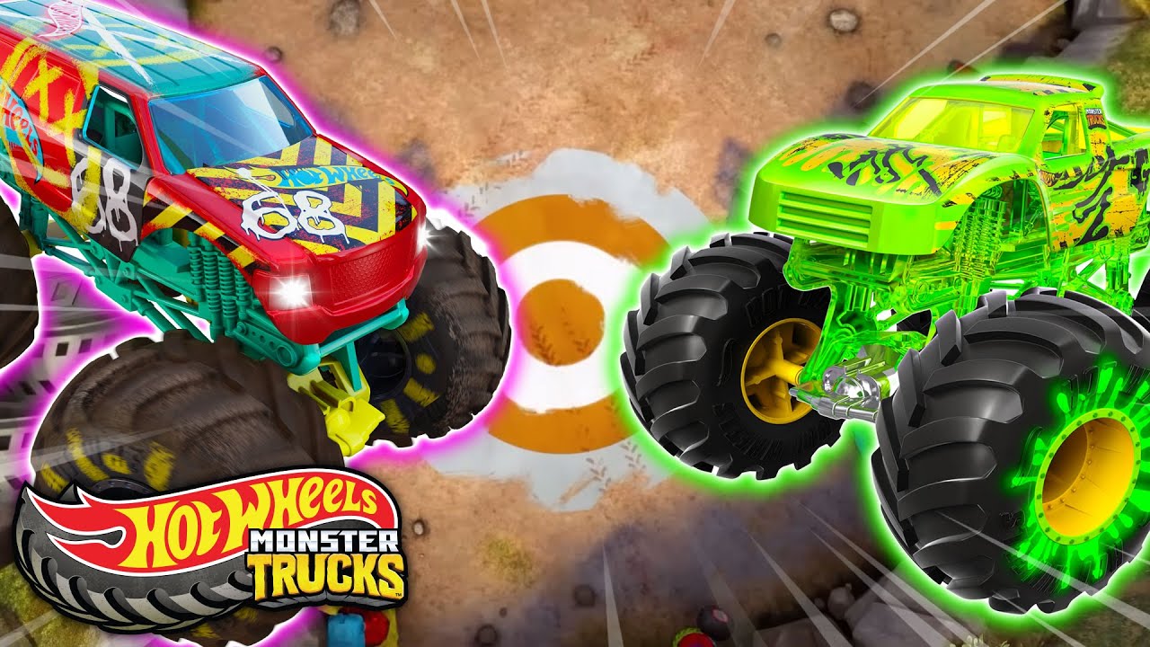 Smashing, Crashing, and Sticking the Landing! | Hot Wheels Monster Trucks