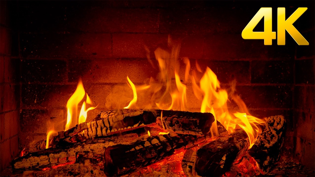 Gentle Jazz Fireplace 🔥 Cozy Fire Crackles mixed with Piano Instrumentals for Relax and Better Sleep