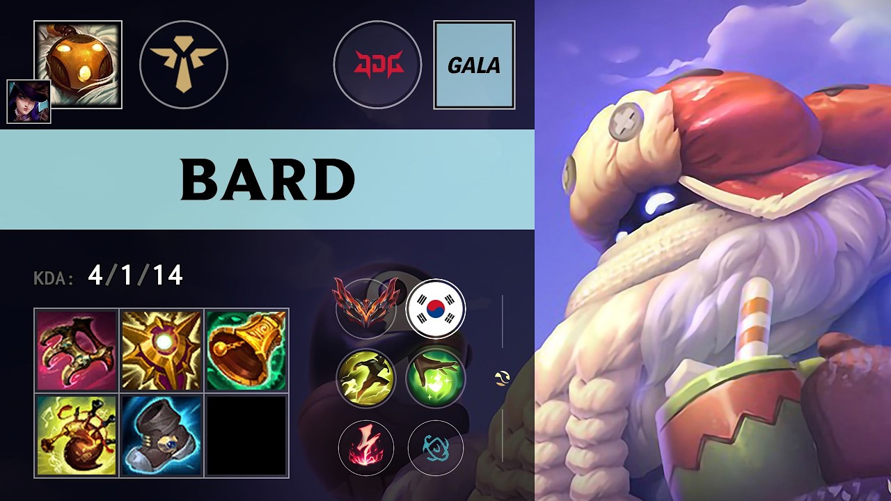 (JDG GALA) Bard Support vs Milio - KR Grandmaster Patch 26.13