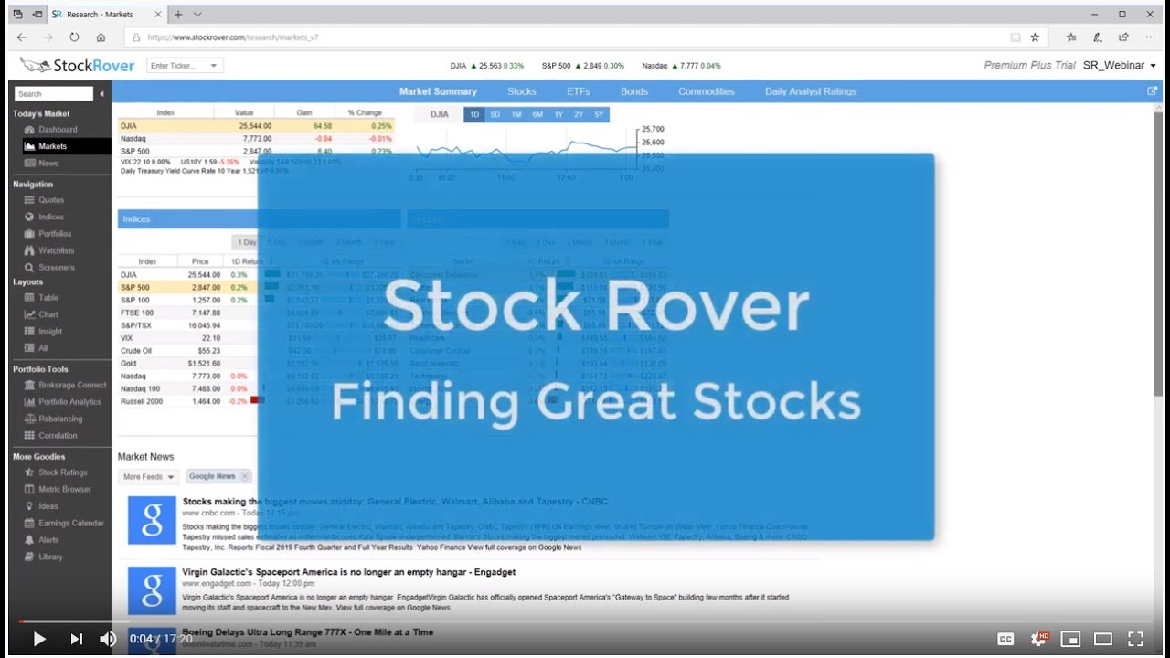 Finding Great Stocks