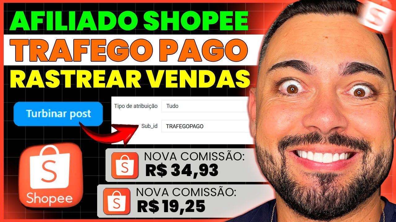 Afiliado Shopee Tr&aacute;fego Pago Como Rastrear Venda Pelo Celular SUB_ID